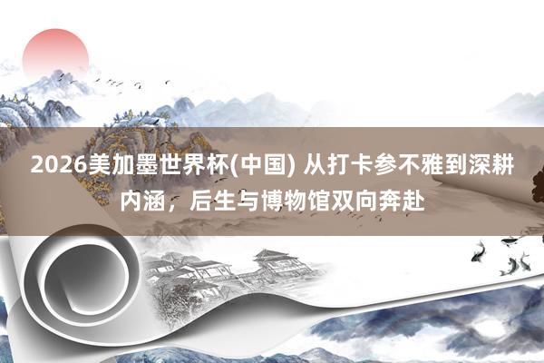 2026美加墨世界杯(中國(guó)) 從打卡參不雅到深耕內(nèi)涵，后生與博物館雙向奔赴