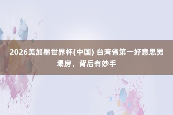 2026美加墨世界杯(中國) 臺灣省第一好意思男塌房，背后有妙手