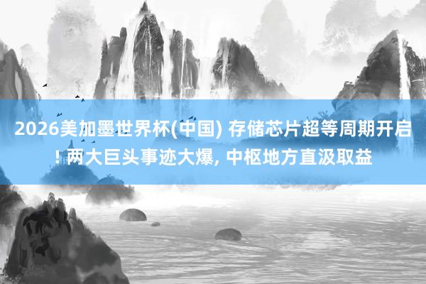 2026美加墨世界杯(中國) 存儲芯片超等周期開啟! 兩大巨頭事跡大爆， 中樞地方直汲取益