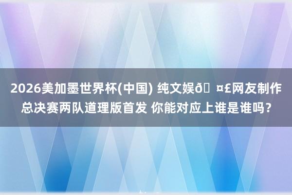 2026美加墨世界杯(中國) 純文娛??網(wǎng)友制作總決賽兩隊道理版首發(fā) 你能對應(yīng)上誰是誰嗎？